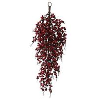 Vickerman 32" Artificial Red / Burgundy Indoor / Outdoor Wild Berry Teardrop