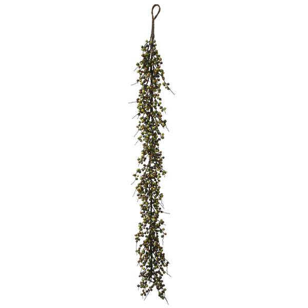 5' Artificial Green Indoor/Outdoor Wild Berry Garland