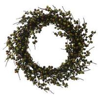 Vickerman 28" Artificial Green Indoor / Outdoor Wild Berry Twiggy Wreath