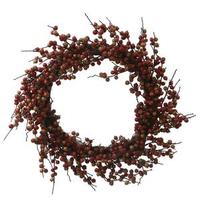 Vickerman 28" Artificial Orange Indoor / Outdoor Wild Berry Twiggy Wreath