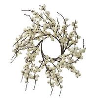 Vickerman 18" Artificial White Indoor / Outdoor Wild Berry