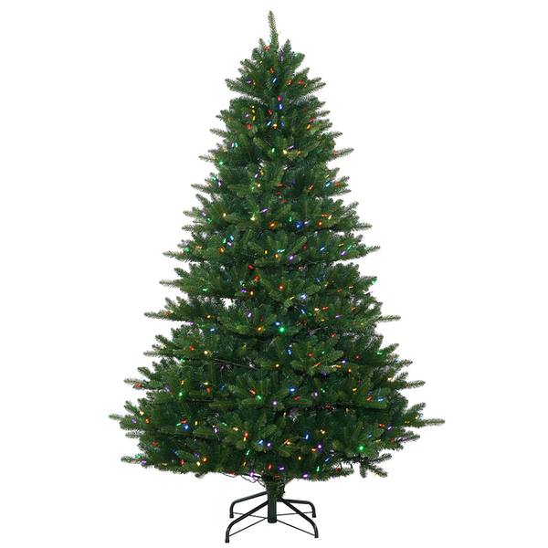 7.5' x 61" Artificial Nikko Frasier 750 Multi-Color Italian LED Lights