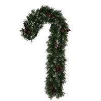 Vickerman 40" Artificial Ashberry Pine Candy Cane with Pine Cones and Berries