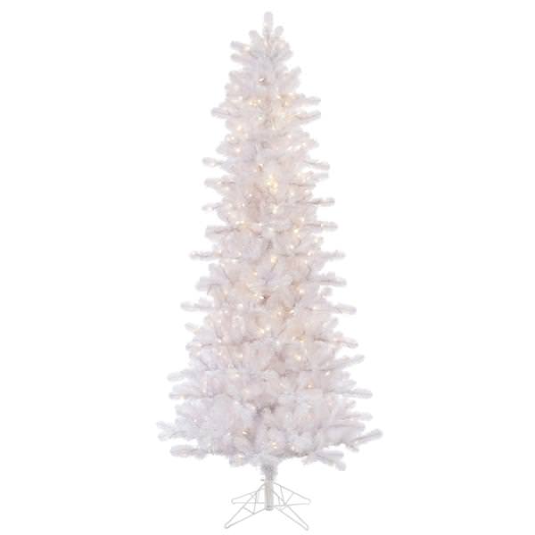 7.5' x 42" Crystal White Pine Slim 500 Multi-Color DuraLit Miniature Lights