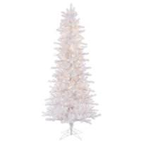 Vickerman 7.5' x 42" Crystal White Pine Slim 500 Multi-Color DuraLit Miniature Lights