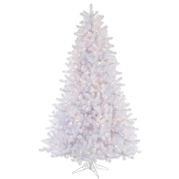 6.5' x 49" Crystal White Tree with 550 Multi Color Lights