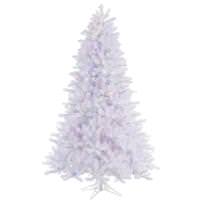 Vickerman 8.5' x 61" Crystal White Pine Tree 900 Multi-Color Miniature Lights