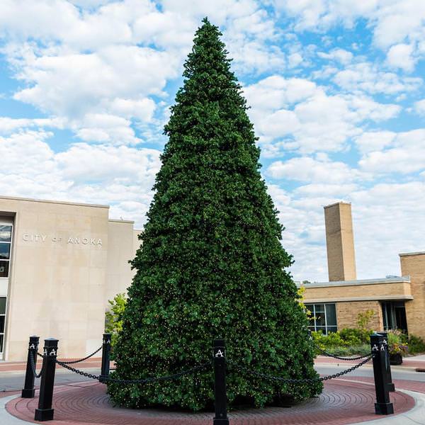 32' x 194" Artificial Grand Teton Tree with 31,650 Warm White LED Lights