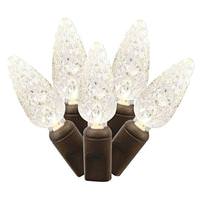 Vickerman 50 Light 25' Brown Wire Warm White C6 LED String with 6" Spacing