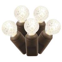 View 50 Light 25' Brown Wire Warm White G12 Berry LED Miniature String with 6" Spacing