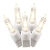 View 50 Light 25' White Wire Warm White Italian LED Miniature String with 6" Spacing