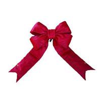 View 18" x 23" Red Nylon Outdoor Bow