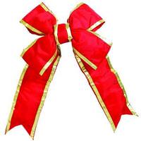 View 24" x 30" Red / Gold Nylon Outdoor Bow
