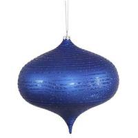 Vickerman 6.3" Blue Matte Glitter Onion Ornament