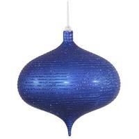 Vickerman 8" Blue Matte Glitter Onion Ornament
