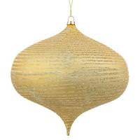 Vickerman 8" Gold Matte Glitter Onion Ornament