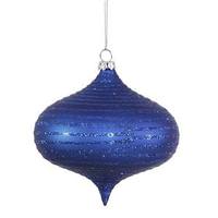 Vickerman 4" Blue Matte Glitter Onion Ornament