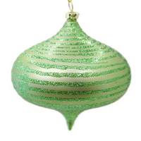 Vickerman 4" Celadon Matte-Glitter Finish Onion Ornament