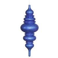 Vickerman 23" Blue Matte Glitter Finial Ornament