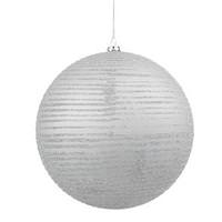 Vickerman 3" Silver Matte Glitter Ball Ornament