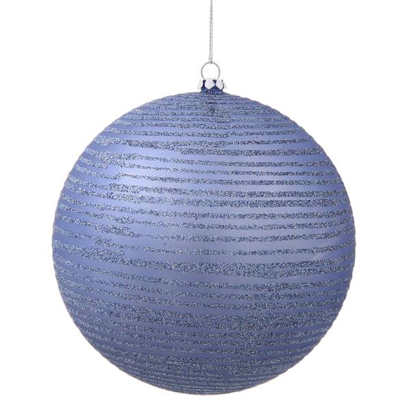 3" Periwinkle Matte Glitter Ball Ornament