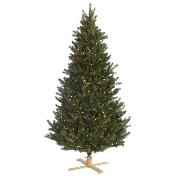 7' x 48" Artificial Redwood Fir 400 Clear Lights