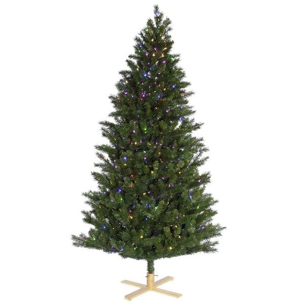 7' x 48" Artificial Redwood Fir 400 Warm White Italian LED Lights