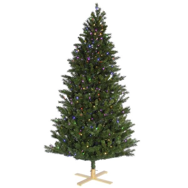 9' x 63" Artificial Redwood Fir 900 Warm White Italian LED Lights