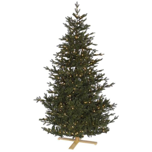 7.5' x 54" Artificial Western Frasier Fir Slim 650 Warm White Italian LED Lights
