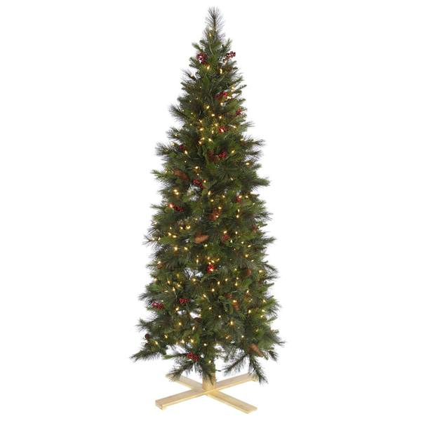 7' x 47" Artificial Slim Devonshire Mixed Pine 650 Clear Lights