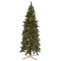 Vickerman 7' x 47" Artificial Slim Devonshire Mixed Pine 650 Warm White Italian LED Lights