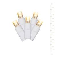 Vickerman 11' 35 Light White Wire Warm White LED Curtain String Set