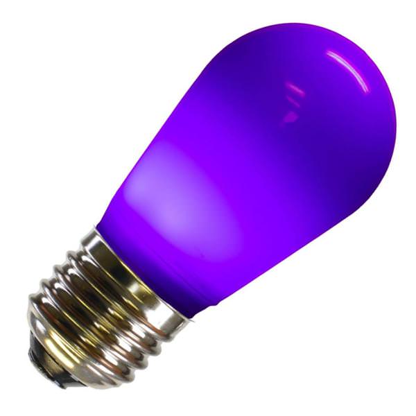 1.3 watt 130 volt S14 Medium Screw Base Ceramic Purple LED