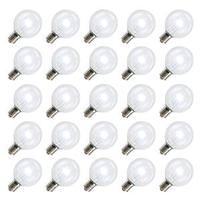 Vickerman .9 watt G50 Transparent Cool White LED Intermediate Screw Base (25 pack)