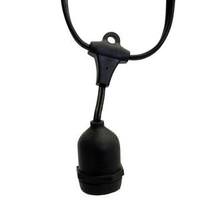 Vickerman 165 Light 330' Black Wire Empty Medium Screw (E26) String with 24" Spacing