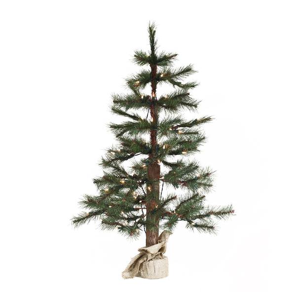 3' x 24" Artificial Norwegian Pine 70 Clear Miniature Lights