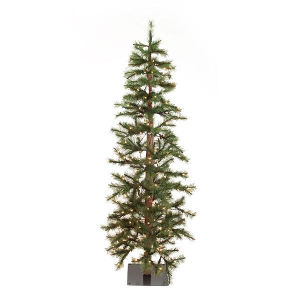 7' x 35" Artificial Norwegian Pine 250 Clear Miniature Lights