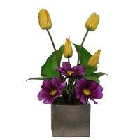 Vickerman 16" Artificial Spring Arrangement in Silver Square