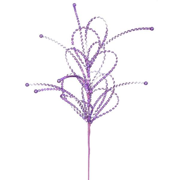 24" Purple Sequin Loop Spray