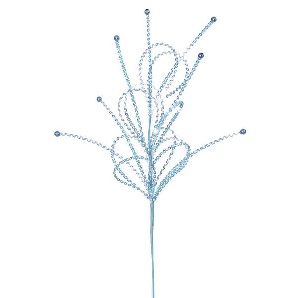 24" Teal Sequin Loop Spray