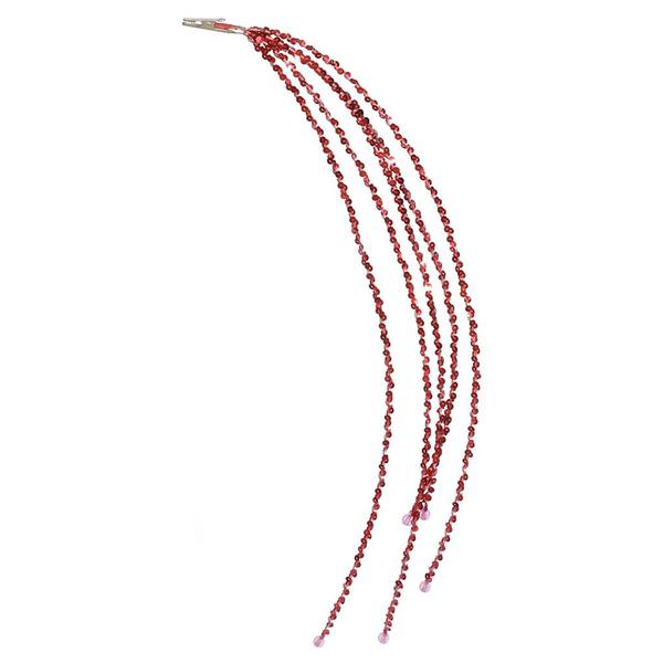 24" Red Sequin Cascade Spray with Clip
