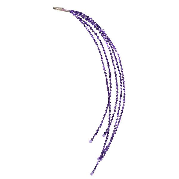 24" Purple Sequin Cascade Spray with Clip