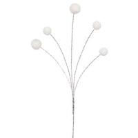 Vickerman 31" White Shiny Ball Spray