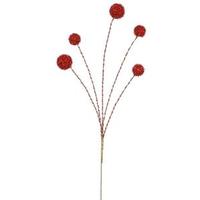 Vickerman 31" Red Shiny Ball Spray