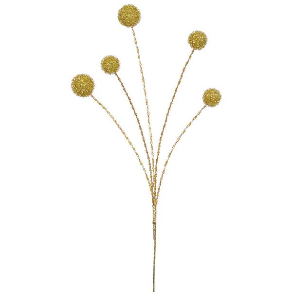 31" Gold Shiny Ball Spray