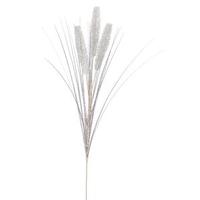 Vickerman 28" White Glitter Wheat Spray