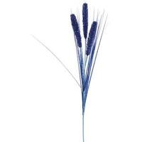 Vickerman 28" Blue Glitter Wheat Spray