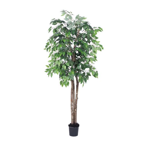 72" Potted Artificial Ficus Deluxe Tree