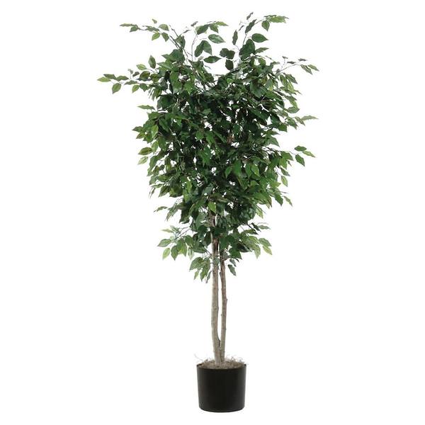 84" Potted Artificial Ficus Deluxe Tree