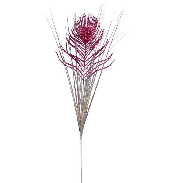 28" Fuchsia Peacock Fern Spray
